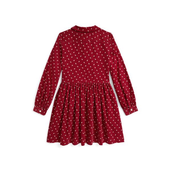 폴로 키즈 여아 7-16세 프린트 코튼 코듀로이 셔츠드레스(CWPODRSG3D21084600)