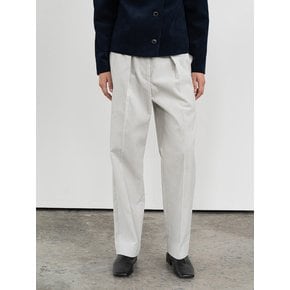 corduroy pintuck pant (light grey)