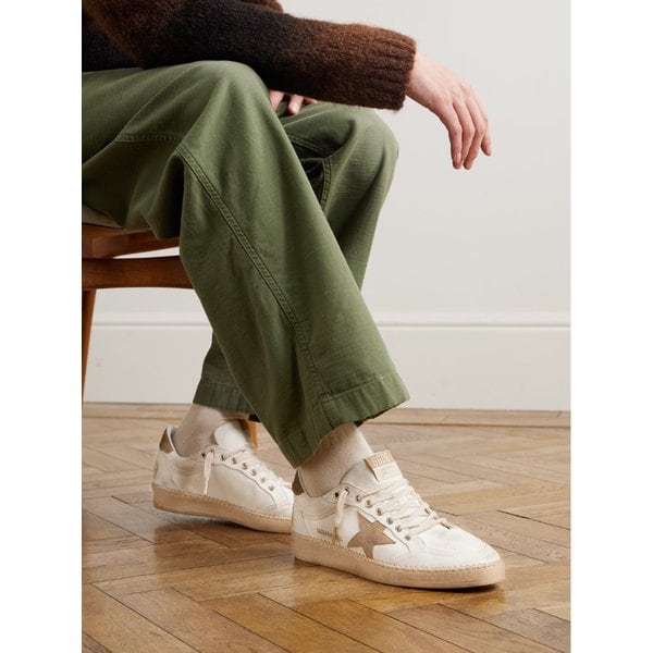 볼스타 디스트레스드 스웨이드 트림 캔버스 스니커즈 46376663163036642