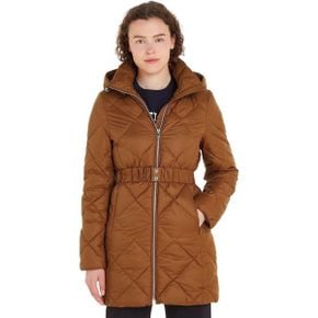 영국 타미힐피거 패딩 Tommy Hilfiger Women`s Elevated Belted Quilted Coat Padded 1594117