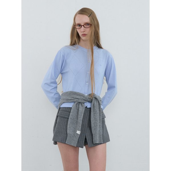 Soft Punching Cardigan Sky Blue