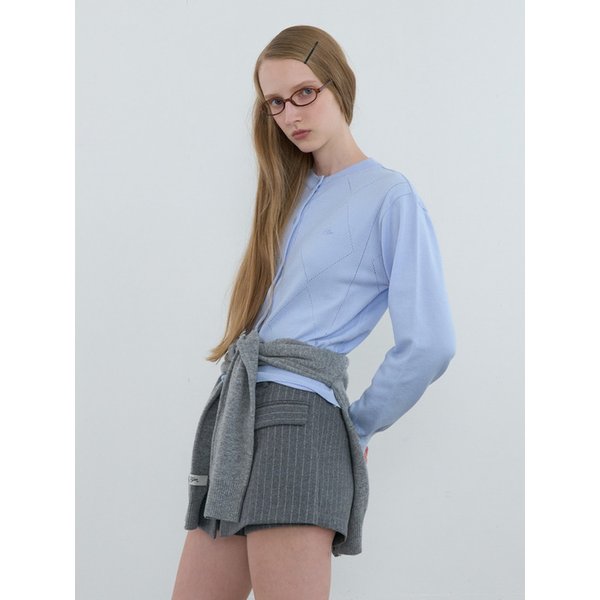 Soft Punching Cardigan Sky Blue