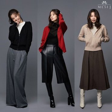  메시제이 24 FW 니트 후드 자켓 3종