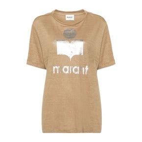 [해외배송] 이자벨마랑에뜨왈 로고 반팔티셔츠 TS0001FB/A1N10E LISI LIGHT KHAKI/SILVER