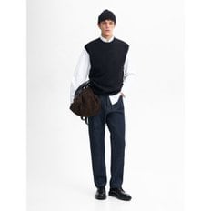 Wool blend round neck vest 00944315401