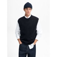 Wool blend round neck vest 00944315401