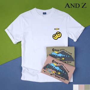 지오지아 [앤드지] 조구만 콜라보 프린트 오버핏 반팔 티셔츠 (BZB2TR1124_B)