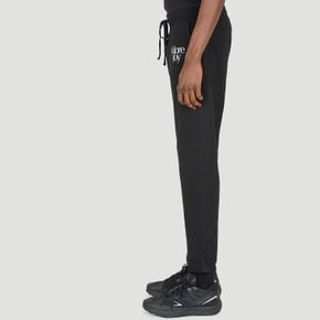 [해외배송] 모어 조이 로고 자수 드로스트링 조거 팬츠 MJ TR567A BLACK WHITE