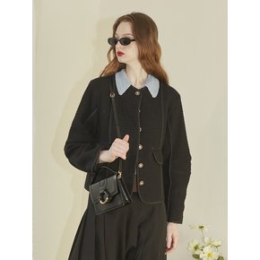 Round Elbow Shaped Jacket (Black)