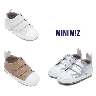 미니위즈 돌아기 신발 위즈스타 벨크로 (실버,크림,베이지) MZKCD1TSST21