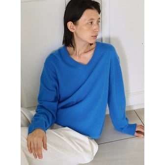 레이스 [1차 리오더] V-Neck Pull-Over Knit_Blue