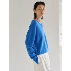 V-Neck Pull-Over Knit_Blue