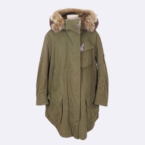 스미스마켓 타임 토끼 털 후드 롱 야상 점퍼  K2218TIM