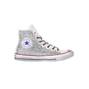 스니커즈 112 CONVERSE GLITTER SILVER White