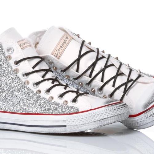 컨버스 스니커즈 112 CONVERSE GLITTER SILVER White