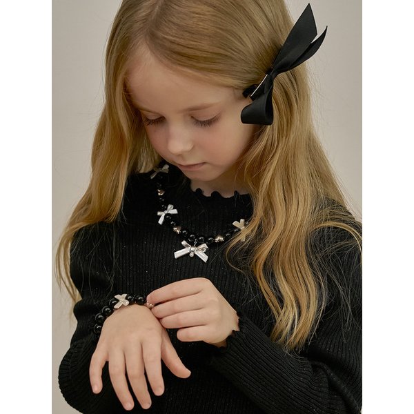 블레어 쁘띠 리본 쵸커 목걸이&팔찌 세트