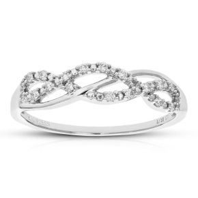 5390606 Vir Jewels 1/10 cttw Round Cut Lab Grown Diamond Wedding Band 16 Stones .925 Sterl