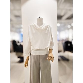 아이잗컬렉션 [파주점] [더아이잗컬렉션]새틴 카울넥 밴딩 블라우스 CS4B0BL641