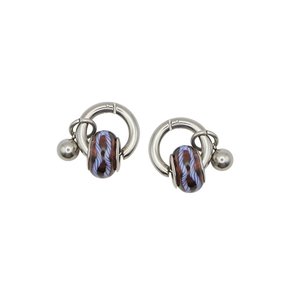 whirl earrings-blue