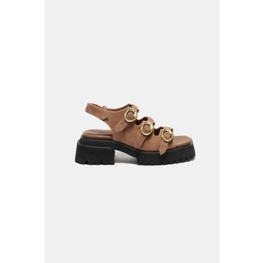 슈콤마보니 Buckle sandal(camel) DG2AM25016CML