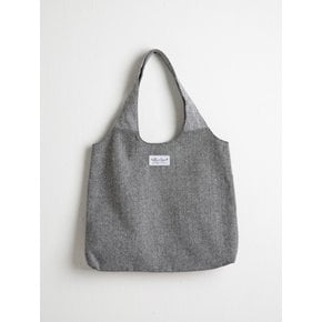 헤링본 에코백HERRINGBONE ROUND SHOPPER BAG  - YS2031GR /GRAY