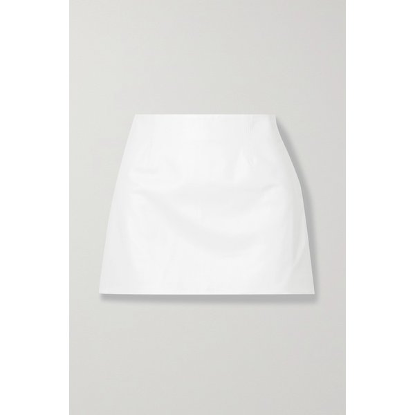 식스틴 알링턴 Haile Leather Mini Skirt 화이트 1647597284415326