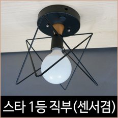 스타 1등 직부등 센서 겸용 사용 가능 별 블랙 직부