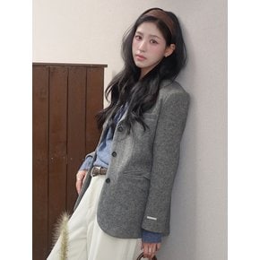 [유니 Pick]LAINE WOOL SINGLE JACKET (GRAY)