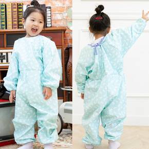 베이비꼬 민트 방수 전신놀이복/ 전신형 방수놀이복 미술가운 유아 우주복 모래놀이 갯벌 체험복