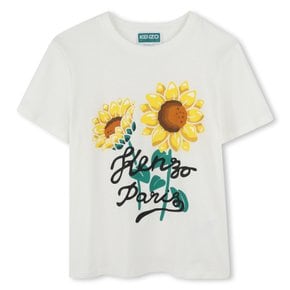 sunflower 빅플라워 반팔 티셔츠 (25SS_Z255AGT414_화이트)