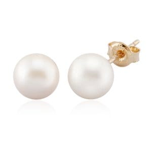 18K 베이직 담수진주 귀걸이 7.5mm