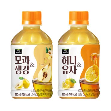  미닛메이드 허니유자12개+모과생강12개 280ml 24패트