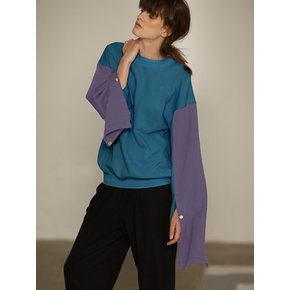 OVERSIZED COLOR-BLOCK COTTON SWEATSHIRTS