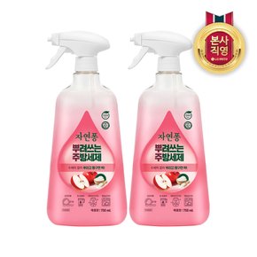 자연퐁 뿌려쓰는 주방세제 애플향 용기형 750ml x 2개