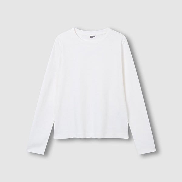 여 헤비 코튼 긴팔 티셔츠 J116101034001
