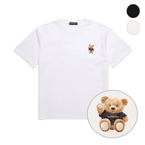 MINI SITTING BEAR 오버핏 반팔 티셔츠(VNDTS215) 2칼라