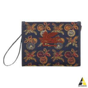 Large Jacquard Pouch with Multi-Colored Apples (1H783 7579 0202) (멀티컬러 애플 자카