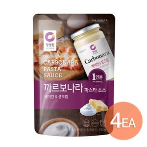  청정원 까르보나라 스파게티소스 250g(2인분) x 4개