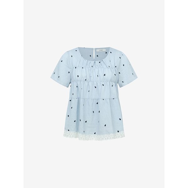 하트 셔링 레이스 블라우스 (TKBAG2486)