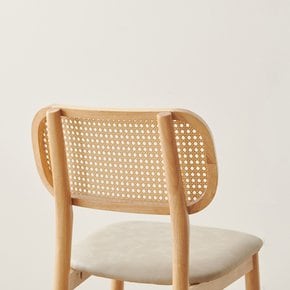 마카롱 라탄 고무나무 원목 식탁 의자 카페 디자인 체어