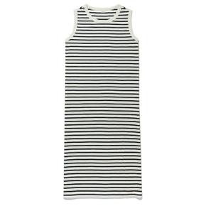 THE TANK DRESS - CREAM/NAVY