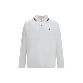 2H010010J00AU A401 WHITE Oversized long sleeve Polo