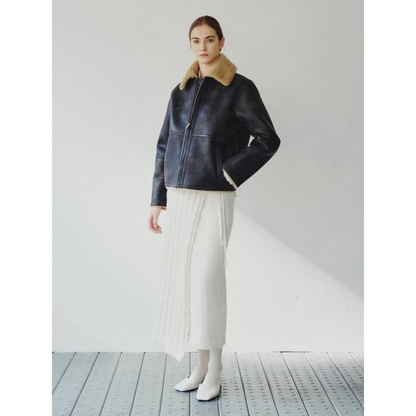 로우 시어링 집업 점퍼 다크브라운