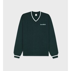 공식 온라인 Serif  Logo Embroidered V 여성용 브이넥 맨투맨 SRB2MT210GN