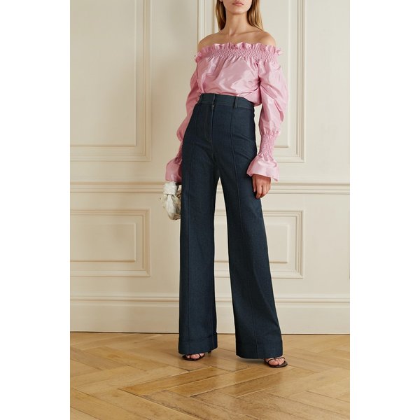아담 립스 High-rise Wide-leg Jeans 인디고 블루 25185454456076364
