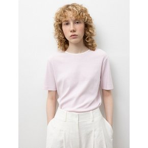 Binding Neck T-Shirts_Pink