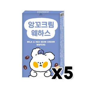 앙꼬 크림웨하스 디저트간식 57.6g x 5개