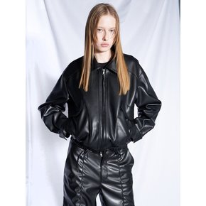 FAUX LEATHER VOLUME JACKET (2Colors)