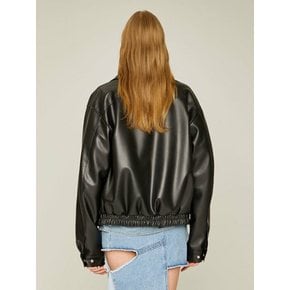 FAUX LEATHER VOLUME JACKET (2Colors)