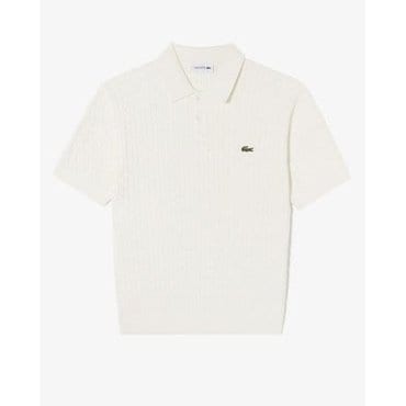 라코스테 (남성)케이블 반팔 스웨터 폴로 PH268E-55G  XFJ(크림)